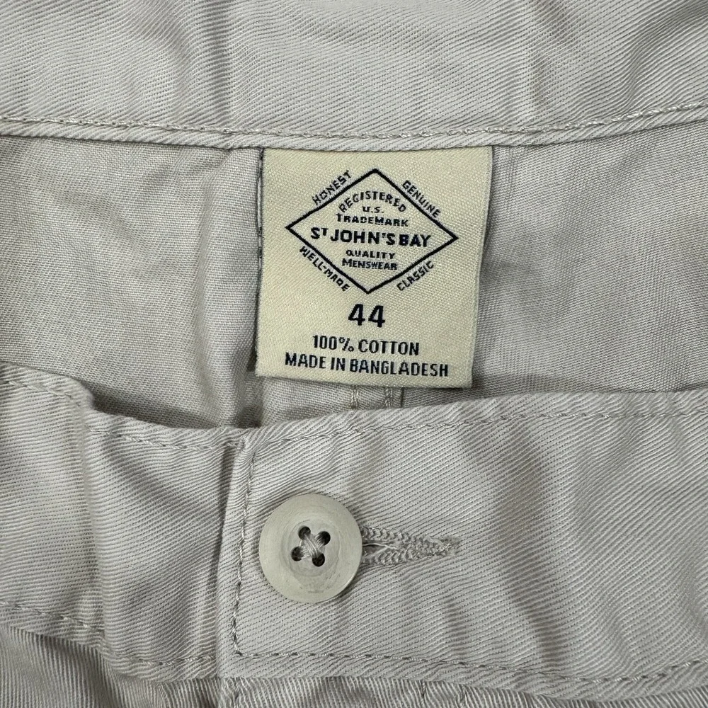 St. Johns Bay Cargo Shorts Mens 44 Khaki Ivory Trail Hiking Utility 7